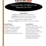 2015 Proposed Slate of Officers & Directors